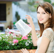 girl with flowers