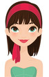 Girl portrait red headband