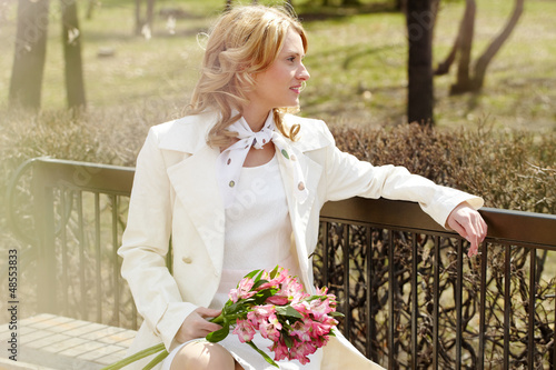 Photo: Girl on bench Girl on bench