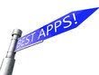 Road sign with the words BestApps!