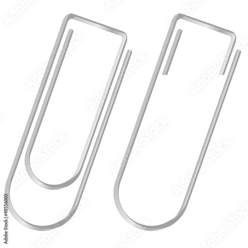 Vector: Büroklammern angeklemmt silber Büroklammern angeklemmt silber
