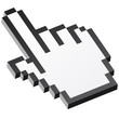 3D Pixelgrafik Hand - Zeigefinger