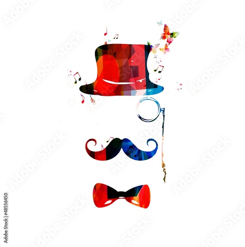 Vector: Abstract vector man background with butterflies Abstract vector man background with butterflies
