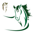 Vector head of horse on a white background