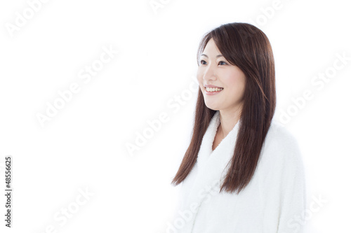 Photo: バスローブを着た女性 バスローブを着た女性
