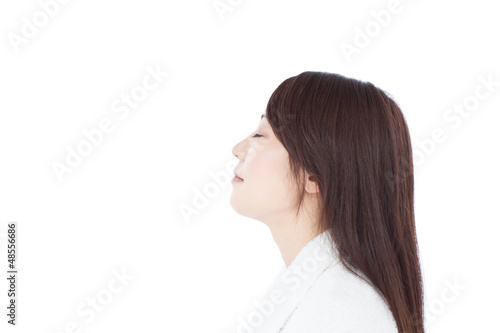 Photo: バスローブを着た女性 バスローブを着た女性