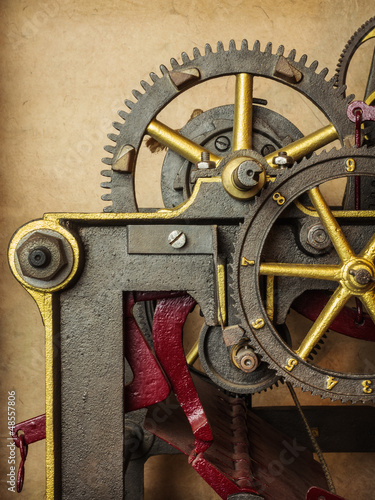 Photo: Detail of a vintage church clock Detail of a vintage church clock