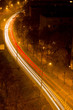beautiful light trail on the road