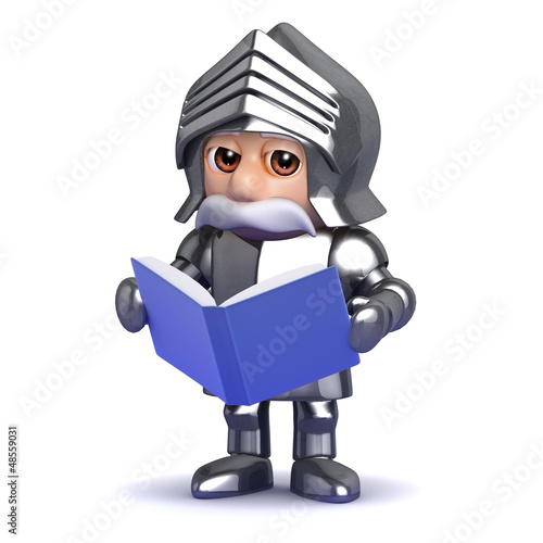 Illustration: Knight reads about his ancestors Knight reads about his ancestors