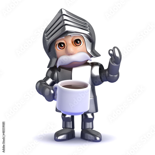 Illustration: Knight has a cup of tea between battles Knight has a cup of tea between battles