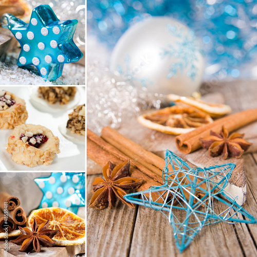 Photo: Christmas decoration collage Christmas decoration collage