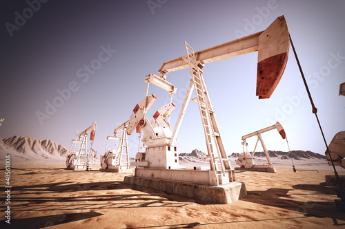 Illustration: Oil Pump Jack. Oil Pump Jack.