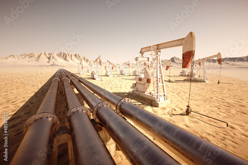Illustration: Oil Pump Jack. Oil Pump Jack.