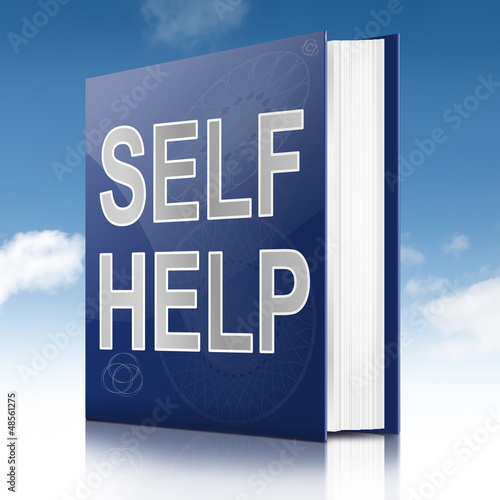 Illustration: Self help book. Self help book.