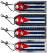 Cuba Flags Set of Grunge Metal Tags