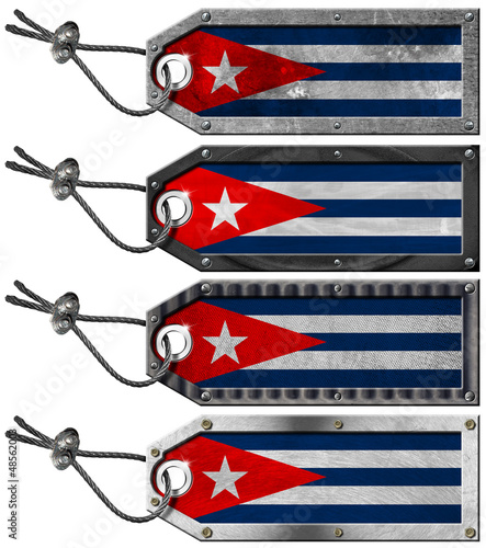 Illustration: Cuba Flags Set of Grunge Metal Tags Cuba Flags Set of Grunge Metal Tags