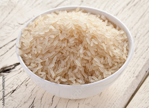 Photo: Rice in a bowl. Rice in a bowl.
