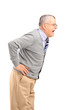 An angry senior gentleman shouting