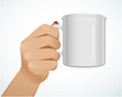 Vektor: Woman hand with a mug, version 2 Woman hand with a mug, version 2