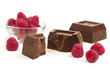 chocolate and raspberries