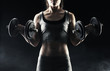 Photo: Lifting the dumbbells Lifting the dumbbells