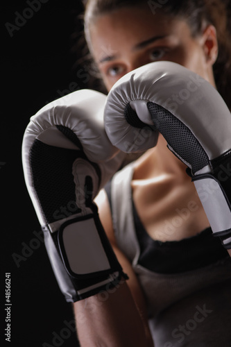 Photo: Woman boxing Woman boxing