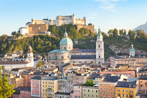 Photo: City of Salzburg at sunset, Salzburger Land, Austria City of Salzburg at sunset, Salzburger Land, Austria