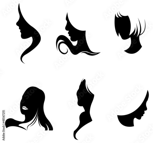 Vector: Black Girl's Facial collection set Black Girl's Facial collection set