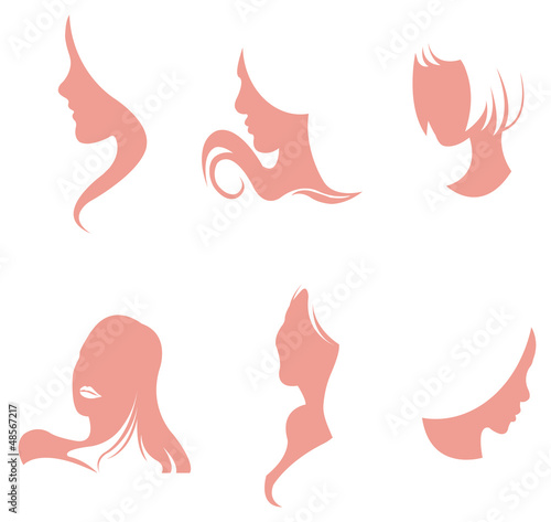 Vector: Pink Girl's Facial collection set Pink Girl's Facial collection set