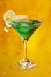 Photo: green cocktail with lime green cocktail with lime