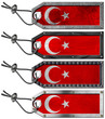 Illustration: Turkey Flags Set of Grunge Metal Tags Turkey Flags Set of Grunge Metal Tags