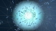Video: Wireframe tunnel with binary numbers flying Wireframe tunnel with binary numbers flying