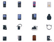 Vector cell phones and accessories icon set