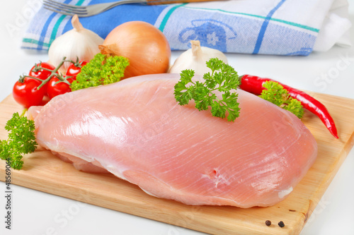 Photo: Raw turkey breast Raw turkey breast