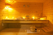 interior of a finnish sauna