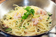 Foto: Spaghettin with shrimp and zuccinis Spaghettin with shrimp and zuccinis