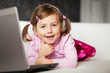 Girl using laptop