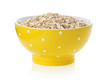 bowl of oat flake on white