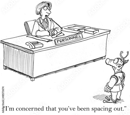 Illustration: The head of personnel is concerned about alien The head of personnel is concerned about alien