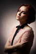 Fashion Lady On Dark Background