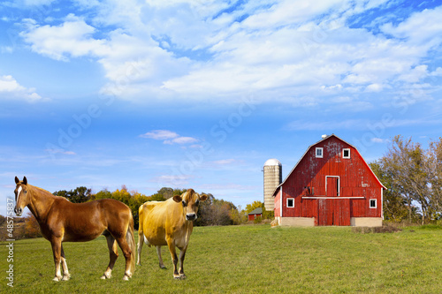 Photo: American Countryside Red Barn American Countryside Red Barn