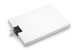 Stack white paper isolated