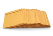 Envelope document stacks isolated on white background