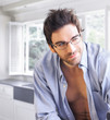 Sexy guy with playful smirk