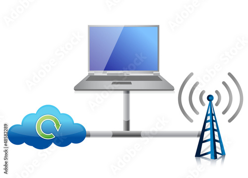 Illustration: Networking icon Networking icon