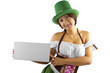 St Patrick's Day waitress