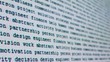 Motion text projection on light color wall