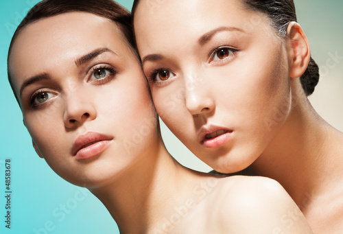 Photo: Two women beauty portrait Two women beauty portrait