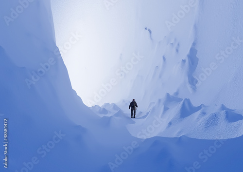 Illustration: Snowy Mountains. Snowy Mountains.