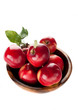 Ripe red apples in a bowl